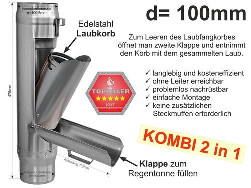 Zink fallrohr multiklappe - zink, =