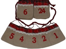 Adventskalender Jutesäckchen XXL - Girlande zum Befüllen