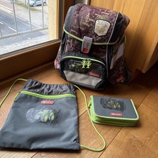 Schulranzen Step by Step Traktor Ranzen graugrün Turnbeutel Mäppchen Schultüte