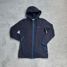 ADIDAS ORIGINALS Damen Fleecejacke Gr. 38 Outdoor Jacke Hoodie Kapuze 10105 Blau