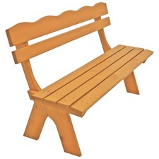 Gartenbank Holzbank Gartenmöbel Bank FREITAL 3-sitzer Kiefer Holz hell 2. WAHL