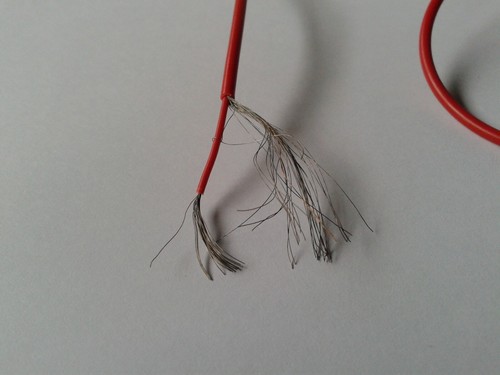 Rarität rotes kabel - rarität:, d=2mm