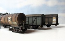 Märklin/Roco (alle AC), 3er-Set Güterwagen, DB, Ep.4, mit OVP - gealtert