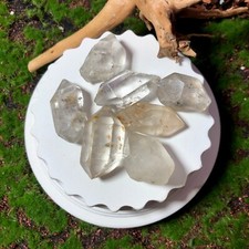 Herkimer Diamant Kristall Quarz Doppelabschluss Chakren x7 88g 2,8-3,6 cm