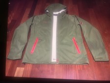 Mammut Jacke Damen Gr. 38 XL Kurzmantel Dunkelgrün Windbreaker Anorak Kapuze