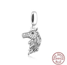 Pferdekopf Diamant Charm S925