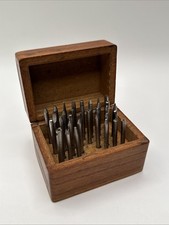 Triebnietmaschine Einpresswerkzeug Punzen Kasten Uhrmacher Watchmaker #48