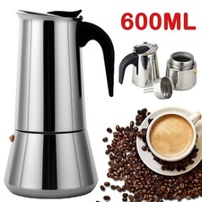 Kaffeebereiter Espressokanne |12 Tassen| Espressokocher| Mokkakanne Edelstahl