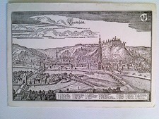 Landshut, mittelalterliche Darstellug der Stadt, Künstler Ansichtskarten, ungela