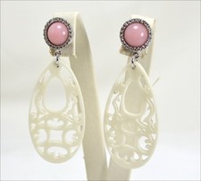 925 Silver Earrings With Pink