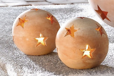 2 Terracotta Kugeln Set Klein