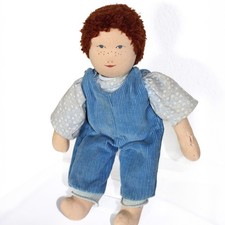 Vintage Puppe Stoffpuppe Waldorfpuppe 34 cm, ca. 80er Jahre