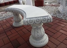 Gartenbank, gebogen, Steinguss