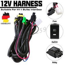 12V H11 Nebelscheinwerfer Kabelsatz Kabelbaum Kabel Relais & Schalter Für VW T5