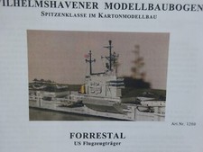 USS Forrestal  CVA 59 Flugzeugträger Schiff Wilhelmshavener Modellbaubogen