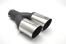 Auspuffblende Endrohr Doppelendrohr 2x 80mm für ALFA AUDI BMW FIAT HONDA MAZDA