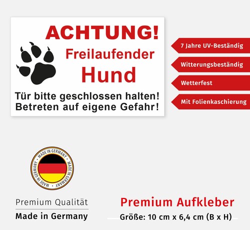 Aufkleber achtung - aufkleber,