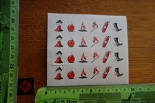 Alter Aufkleber Beschriftung Piktogramme Feuerwehr (Lego, Fisherprice Märklin ?)