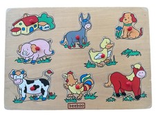 Holzpuzzle Bauernhoftiere
