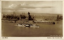 Ak Koblenz am Rhein,  Das Deutsche Eck, Rhein, Schiffsverkehr,... - 4728680