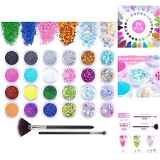 24 Farben Glitzer Set für