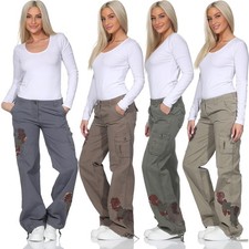 Damen Cargo Hose Wide Leg