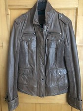 Jagger & Evans Lederjacke Bikerjacke haselnussbraun Gr. M 38 weiches Leder