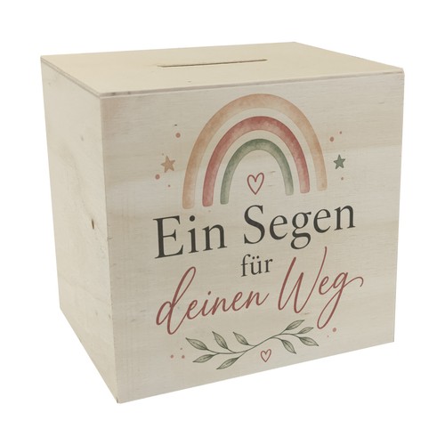 Spardose holz ein segen - holz,