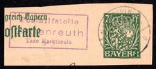 Bayern 1918, Posthilfstelle
