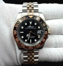 Seikmod GMTEIKO Rootbeer GMT  Zweiton Saphir Edelstahl Chronometer