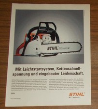 Seltene Werbung STIHL ROLLOMATIC E Motorsäge - Hingabe und Perfektion 2002