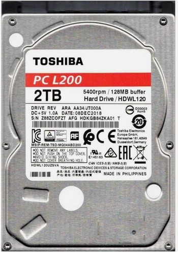 Toshiba l200 2tb - l200, 2,5"