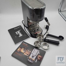 Krups XP444G Virtuoso+ Espresso-Siebträgermaschine, 15 bar Pumpendruck, 3 Crema-