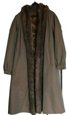 Wintermantel Pelzmantel kuscheliges echt Pelz Innenfutter 38 40 M khaki grün