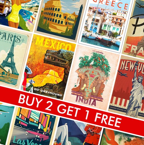 Vintage reiseposter - vintage,