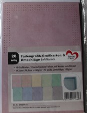 10 Fadengrafik-Grußkarten