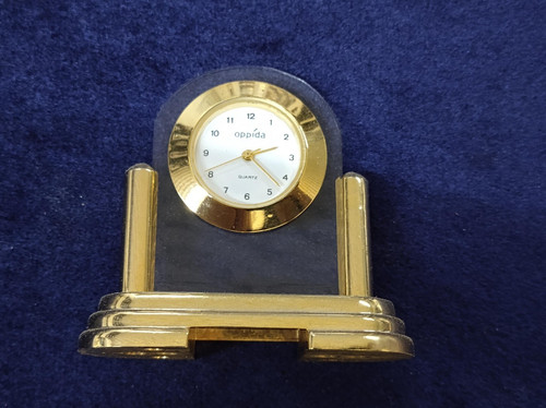 Miniatur uhr kaminuhr - miniatur, messing