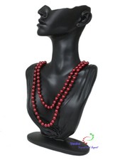 Dekorative Schmuckbüste aus Polyresin schwarz Höhe:32cm