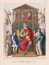 Charles II le Chauve Charles the Bald König king roi Francie Portrait Litho 1860