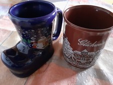 Bodenfund 2 Glühweinbecher Stiefel Glühweintassen Weihnachtstassen Sammler 0,2l