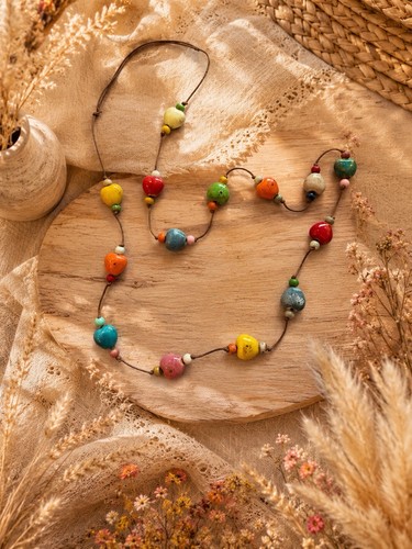 Damen herzkette bunt - damen,