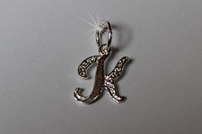 Silberanhänger Alphabet - Buchstabe - K - Neu - 925 Sterling Silber