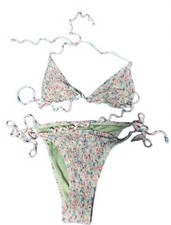 Bikini Damen Gerafft mit