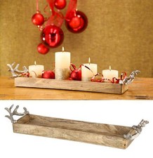 Holz Tablett länglich 60 cm