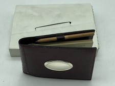 Notizbuch aus Leder E Silber