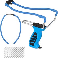 Profi Steinschleuder mit Auto Feed System inkl. 100 Stahlkugel - Zwille Katapult