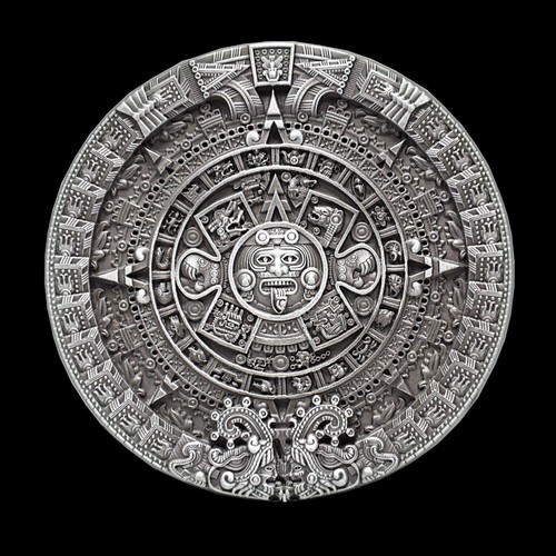 Gürtelschnalle azteken - gürtelschnalle,