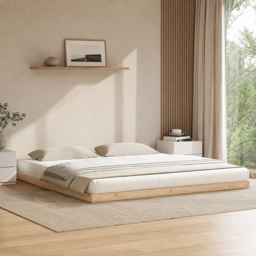 Bodenbett massivholz kiefer - bodenbett,