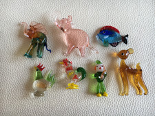 7 x Glasfiguren Murano Glas