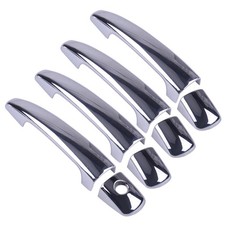 Auto Chrom Türgriffabdeckung Zierkappe Pass für Citroen C4 Peugeot 407 2004-2010